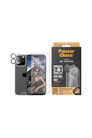 Panzerglass Apple iPhone 15 Pro Max Uyumlu 3'lü Çerçeve Aparatlı Telefon Koruma Seti