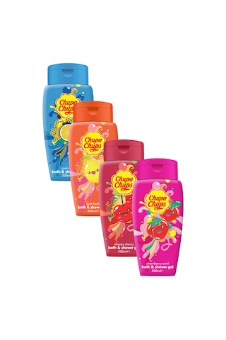Chupa Chups Banyo Ve Duş Jeli 4lü Meyve Şöleni Paketi 4x300ml Şeker