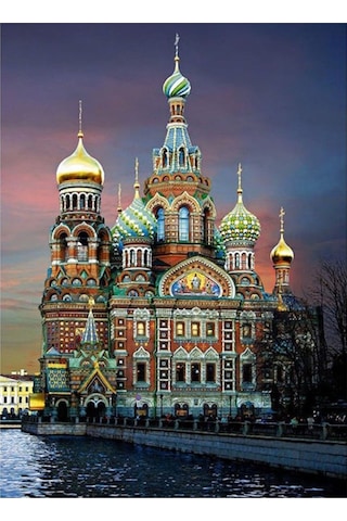 Yaleker Kale Desenli El Yapımı Elmas Boyama Seti - Kanvas Malzeme, 30x40 Cm, Tam Gereçli Diğer