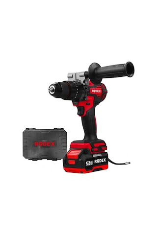 Rodex Akülü Darbeli Matkap 13mm 0-520/0-1700rpm 120nm 2 X Lı-ıon 20v/4.0ah 2 Vites Kömürsüz Motor