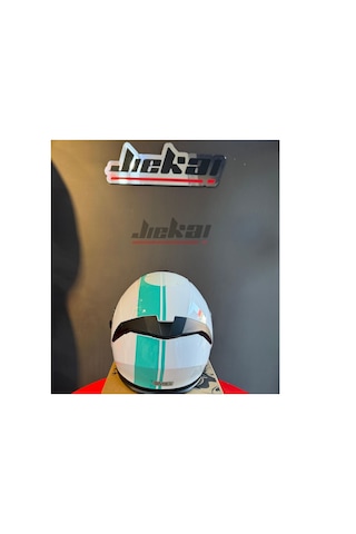 Jiekai Güneş Vizörlü Yarım Kask Beyaz