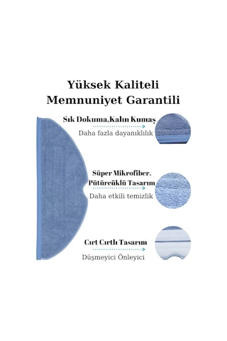 Roborock S8, S8+ Uyumlu Yedek Fırça Hepa Filtre Mop Seti-8 Parça