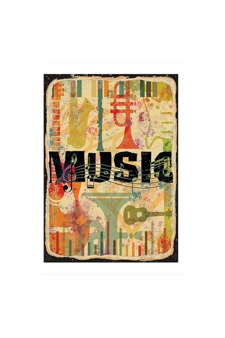 Bedeko Müzik Zamanı Art Mdf Poster 50 Cm X 70 Cm