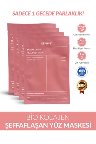 Royues Şeffaflaşan Kolajen Yüz Maskesi 4 x 34 G