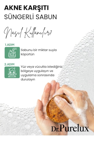 Siyah Nokta Karşıtı Peeling Etkili Süngerli Sabun Hızlı Maske Kabak Lifi - Lavanta