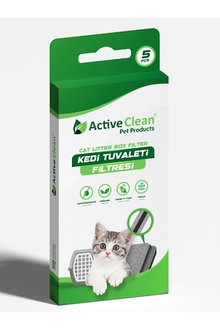 Active Clean Kedi Tuvaleti Filtresi 5 Adet