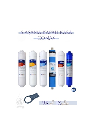 Conax Kapalı Kasa İnline Ekstra Mineral 6 Aşamalı Filtre Seti