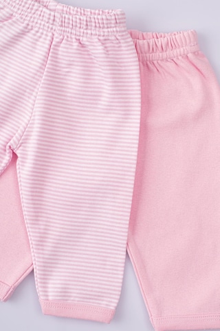 2'li Pamuklu Patiksiz Bebek Pantolonu Pembe