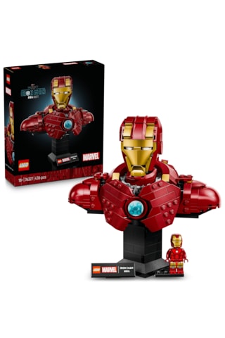 LEGO® ǀ Marvel Iron Man MK4 Büstü 76327 - Yetişkinler için Minifigür İçeren Koleksiyonluk Model Yapım Seti (436 Parça)