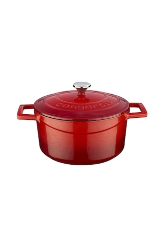 Lava Metal Döküm Yuvarlak Tencere, 22 Cm, Kırmızı Genel