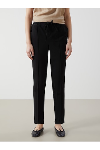 Lcw Comfort Siyah Beli Lastikli Havuç Kesim Kadın Pantolon