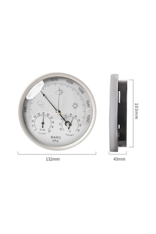 Moly Altın Renkli 132 Mm Hava İstasyonu: Barometre, Termometre, Higrometre - Basınç, Sıcaklık, Nem Ölçümü