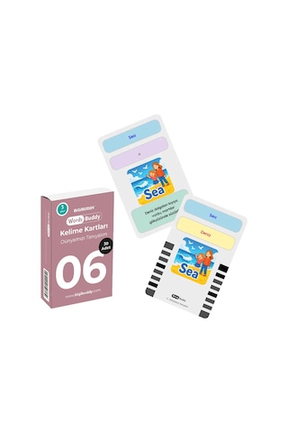 Bigibuddy Wordsbuddy Çocuklar İçin Türkçe İngilizce Doğa Ve Uzay Paketi 90 Kart 3'lü Set Cihaz Hariç