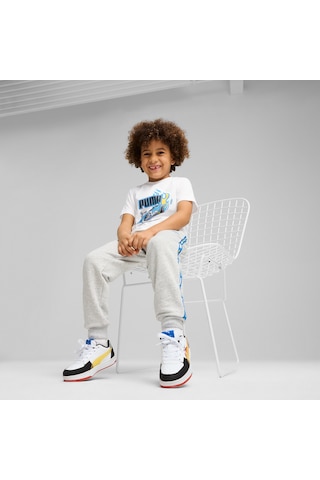 Puma Hot Wheels Graphic Çocuk Gri Eşofman Altı 630072