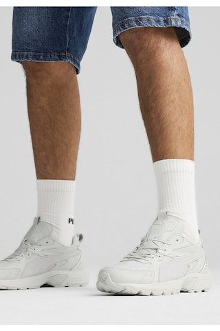 Puma Milenio Tech Deri Spor Ayakkabı Unisex Glacial Gray White Glacial Gray White