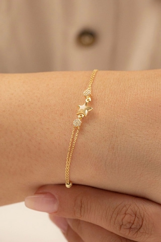 Çgk Çiğdem Gürel Kuyumculuk Çıtır Yıldız Altın Bileklik Çok Renkli