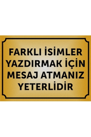 Teknik Servis Yazılı Kapı Levhası ,yönlendirme Levhası ,simli Gold Renkli Aliminyum Levha