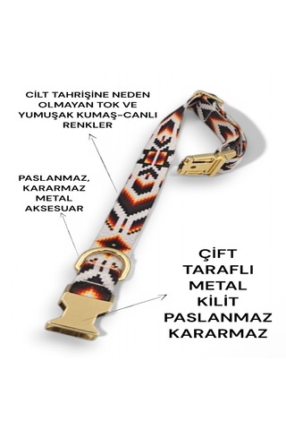 Caramelos Köpek Tasması-küçük Irk Ve Orta Irk İsimli Tasma 6 Altın Kahverengi