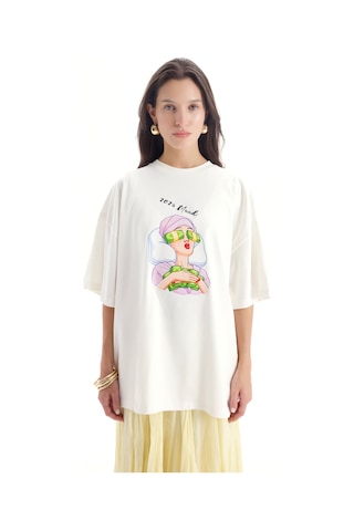 Mai Studıos Mai Studios Co. Mood Oversize Beyaz T-shirt BEYAZ