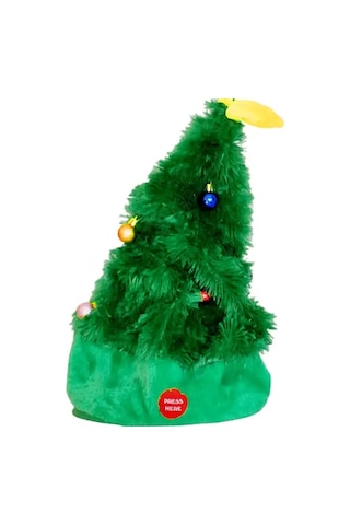 Yılbaşı Dans Eden Müzikli Şapka - Çam Ağacı