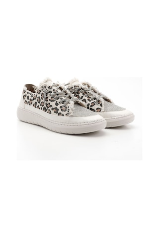 Gönderi(R) Gönderi R Leopar Kot Triko Taşlı Comfort Dolgu Taban Sneaker Leopar