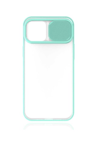 Noktaks - Apple Uyumlu iPhone   12 - Kılıf   Slayt Sürgülü Arkası Buzlu Lensi Kapak - Lacivert