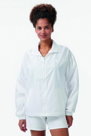 Guess 4g Logo Windbreaker Kadın Rüzgarlık Beyaz