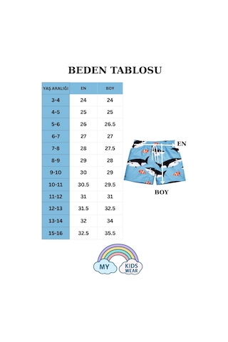 My Kids Wear Erkek Çocuk Su Tutmaz Paraşüt Kumaş Karakter Baskılı Bel Bağcıklı Şort Mayo File Ağ Mat Yeşil