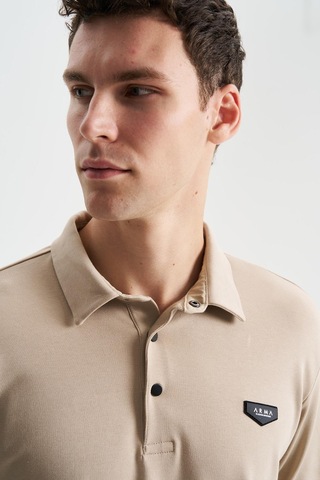 AR-MA Arma Erkek Slim Fit Çıt Çıt Düğmeli Polo Yaka İnterlok Sweatshirt 001