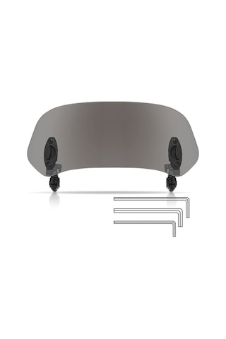 Pazly Evrensel Motosiklet Rüzgar Koruyucusu - 180 Ayarlanabilir, Gürültü Azaltıcı, Yağmura Dayanıklı 28.5x11cm, Küçük Boyutlu