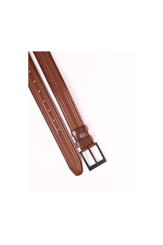 Ertay DeriHakiki Deri Kösele Kahverengi Erkek Kemeri 3 Cm Kahverengi