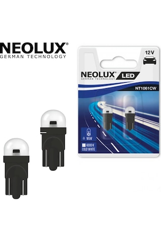 Neolux W5w T10 Dipsiz Led Tavan Park Plaka Led Ampülü İkili Paket By Osram