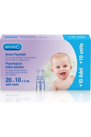 Alvita Serum Fizyolojik 30 Flakon (20+10X5Ml) 3 Kutu