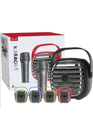 Kbroad KTS-1943 Mini Taşınabilir Karaoke Mikrofonlu Bluetooth Kablosuz Hoparlör