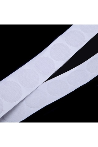 Pazly 500 Adet 20mm Beyaz Noktalar Kendinden Yapışkanlı Paralar Kanca Ve Döngü