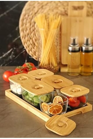 Bambum Krosna 13 Parça Kahvaltı Seti 12x8,5 Cm - Derinlik 3 Cm