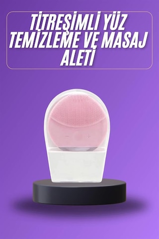 Titreşimli Yüz Masaj Aleti Titreşimli Makyaj Temizleme Cihazı - L