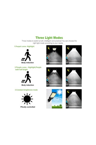 Jouis Solar Güneş Enerjili Sokak Lambası 120 Led - Ip65 Su Geçirmez Uzaktan Kumandalı Ve Hareket Sensörlü Cob Led