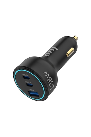 Juo 138w 3 Portlu Type-c + Usb-a Araç Şarj Aleti Pd 3.0 & Qc 4.0 Hızlı Araç İçi Şarj Cihazı