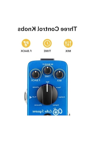 2As Dijital Çoklu Delay Pedalı, Ec1006 Modeli Açık Antrasit