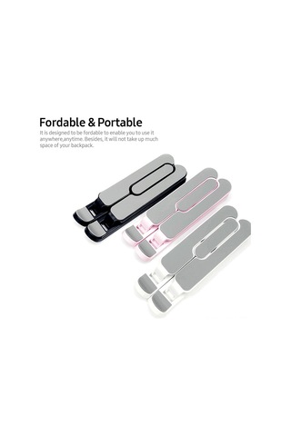 Vkemall Siyah 7 Seviye Ayarlanabilir Tablet Telefon Tutucu - Katlanabilir Taşınabilir Soğutucu Ergonomik Tripod