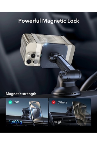 15w Qi2 Kablosuz Araç Şarj Cihazı Halolock - Siyah
