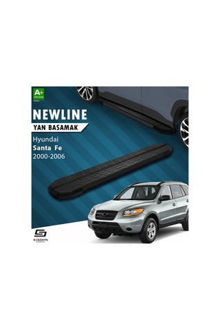 S-dizayn Hyundai Santa Fe Newline Siyah Yan Basamak 163 Cm 2000-2006 A+ Kalite