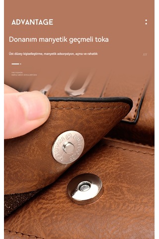 Erkek Büyük Kapasiteli Su Geçirmez Omuz Çapraz Çanta Çanta-kahver Kahverengi