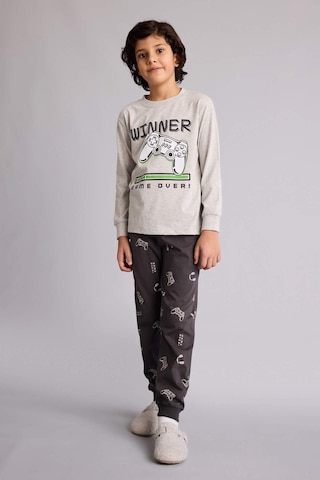 Defacto Regular Fıt 2li Pijama Takımı Erkek Çocuk G9974a826spgr400 Gri-gr400