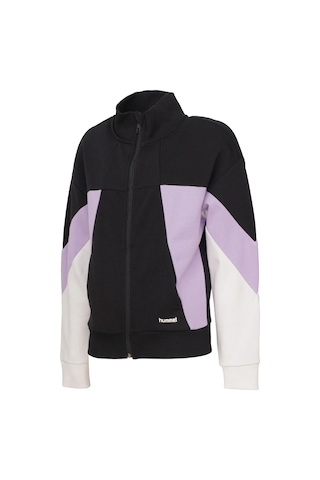 Hummel Renk Bloklu Pamuklu Dik Yaka Fermuarlı Sweat Kız Çocuk Sweat 922566-2001 Siyah