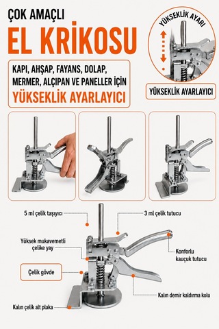 Çok Amaçlı El Krikosu Ahşap, Fayans, Kapı, Dolap Ve Paneller İçin