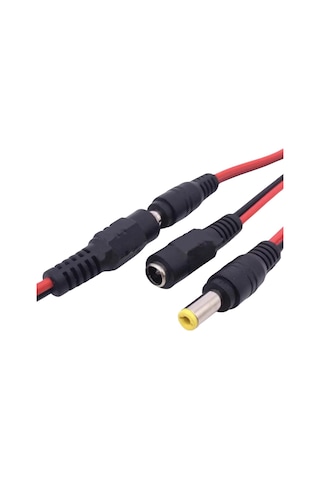 2.1 Dişi-erkek Led Birleştirme Kablosu 15cm Adaptör Jack Fişi Ve Kamera Kablosu 5 Takım