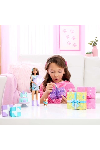 Barbie Parti Paketi Bebek Ve Aksesuarlar, Minik Dostumun Doğum Günü Serisi Parti Yıldızları Seti Ve