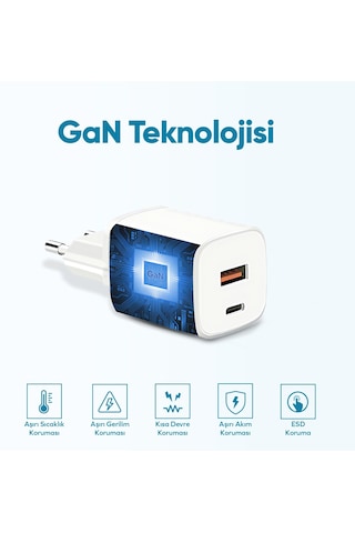 Woyax by Deji Gan 33 W Type-C PD - USB Type-C Hızlı Şarj Kablosu Ve Adaptörü 1.2 M